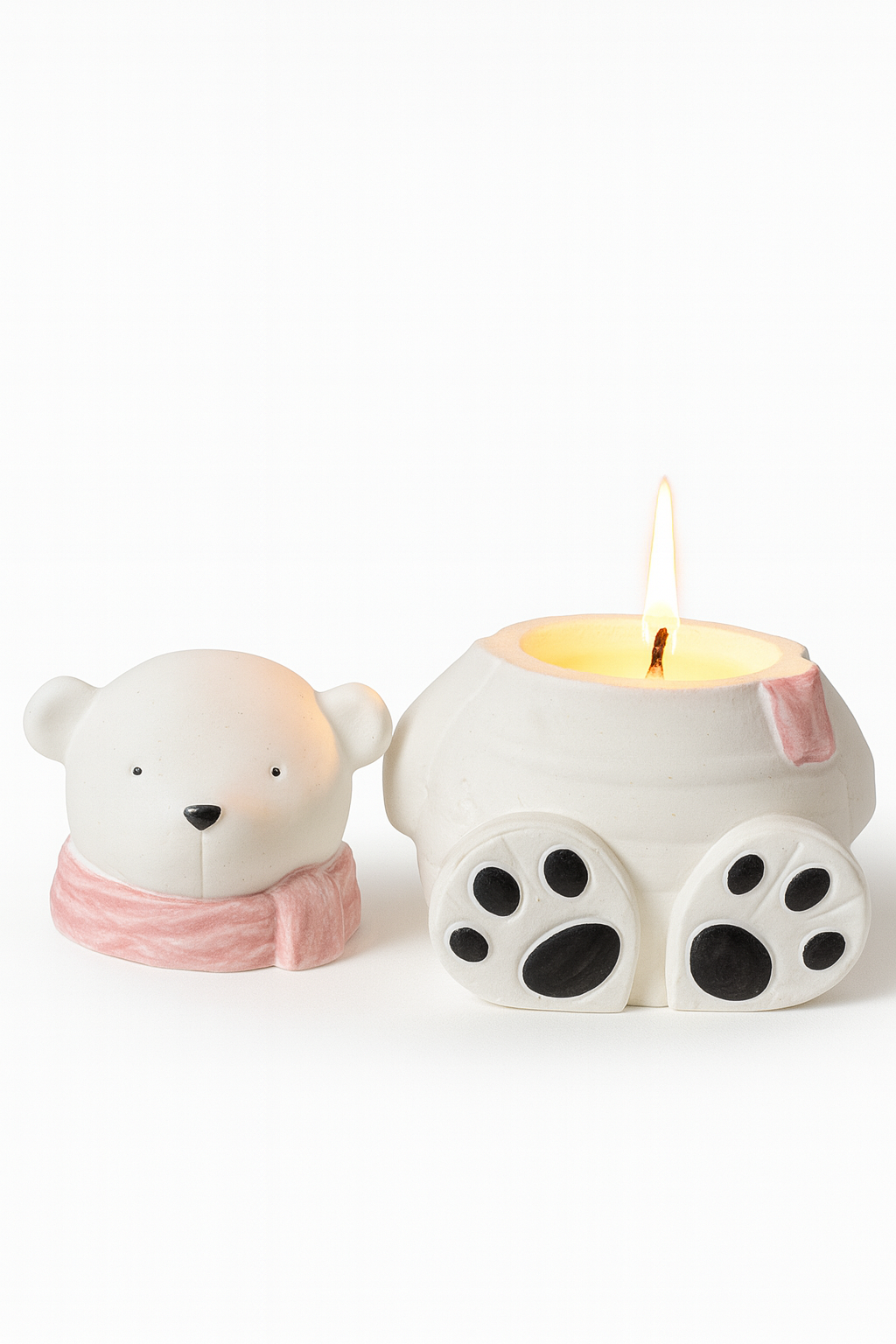 Eisbär Kerze